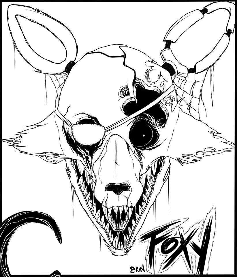 scary mangle coloring pages